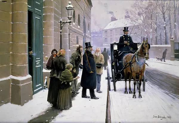 A Bourgeois Leaving His House, Paris | Oil Painting Reproduction