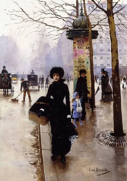 A Parisian Woman by Jean Beraud | Oil Painting Reproduction