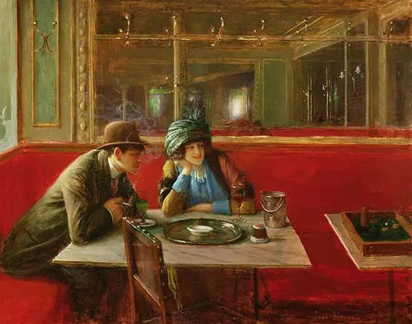 At the Coffee Shop by Jean Beraud | Oil Painting Reproduction