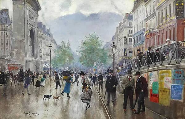 Boulevard Saint Denis in Paris by Jean Beraud | Oil Painting Reproduction