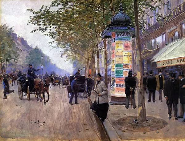 Hailing a Cab by Jean Beraud | Oil Painting Reproduction