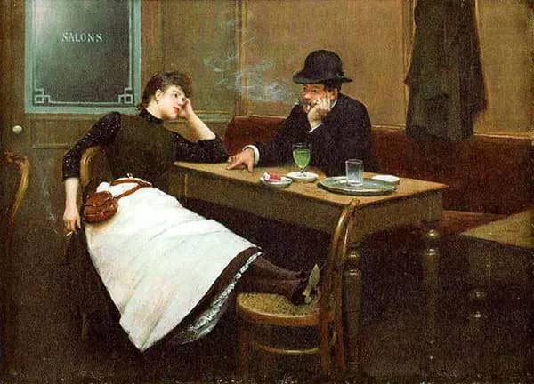 In the Coffee Shop, 1909 by Jean Beraud | Oil Painting Reproduction