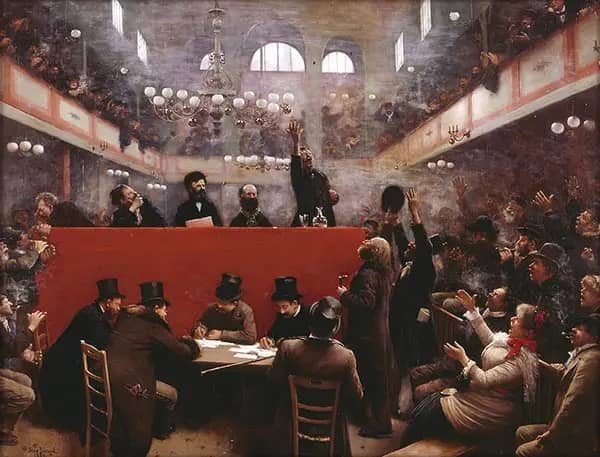 Meeting at Graffard Room, 1884 by Jean Beraud | Oil Painting Reproduction