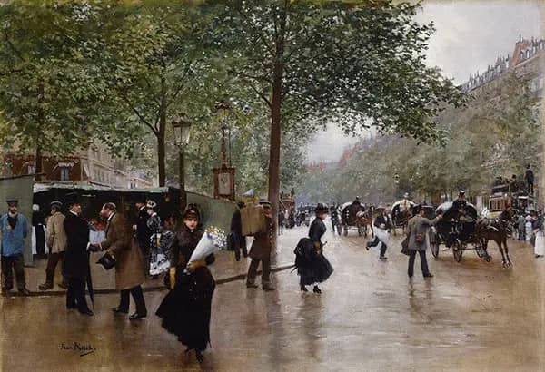 On the Main Boulevards by Jean Beraud | Oil Painting Reproduction