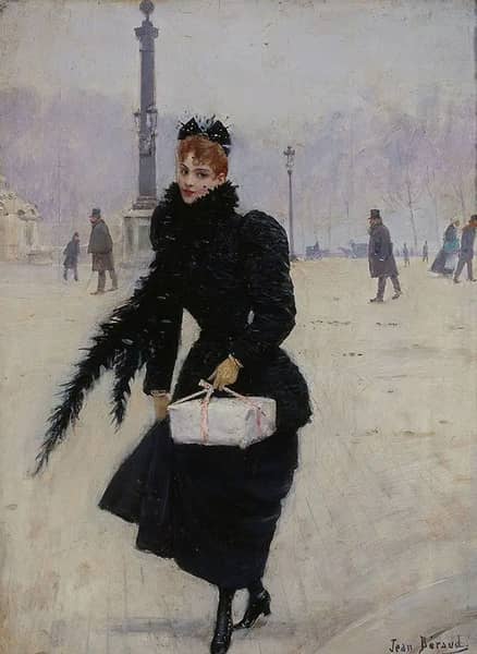Parisian Woman in the Place de of Concorde, 1890 | Oil Painting Reproduction