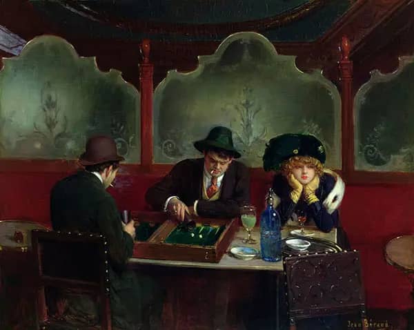 The Backgammon Players by Jean Beraud | Oil Painting Reproduction