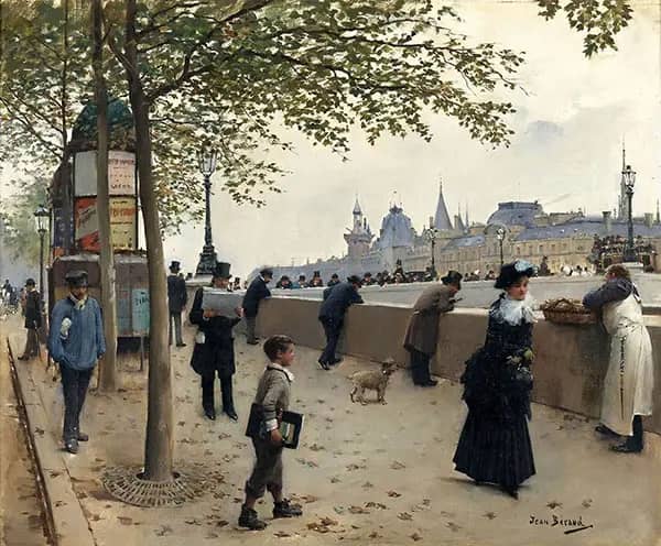 The New Bridge by Jean Beraud | Oil Painting Reproduction