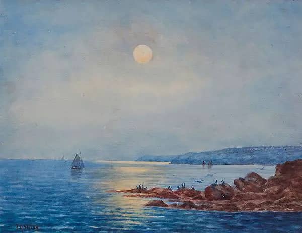 Moonlight by Julian Ashton | Oil Painting Reproduction