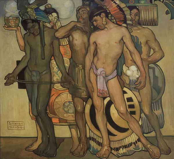 Our Ancient Gods by Saturnino Herran | Oil Painting Reproduction