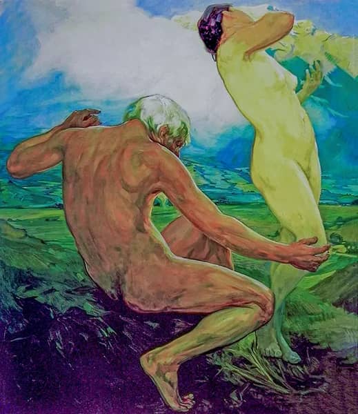 The Legend of the Volcanoes (Center Panel) | Oil Painting Reproduction