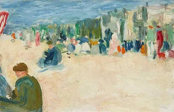 On the Beach by Leslie Hunter | Oil Painting Reproduction