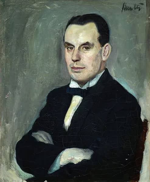 Portrait of Arthur Leyden by Leslie Hunter | Oil Painting Reproduction