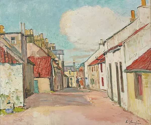 Street Scene Largo by Leslie Hunter | Oil Painting Reproduction