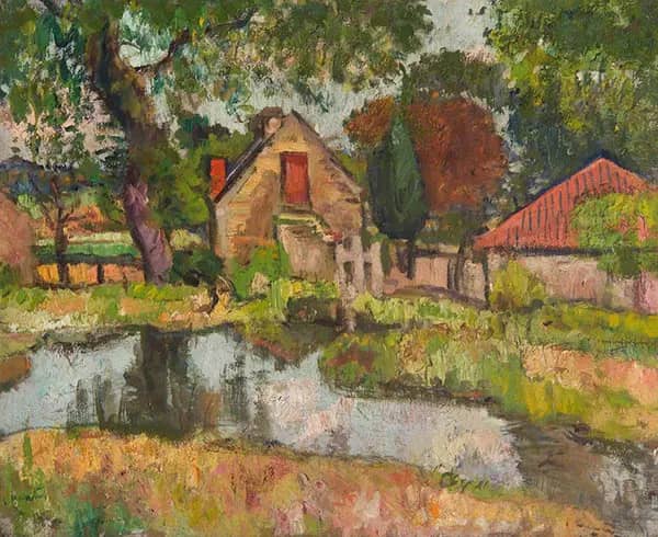 The Old Mill by Leslie Hunter | Oil Painting Reproduction