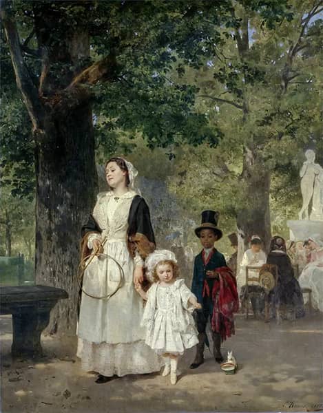 Afternoon in the Park, 1875 by Frans Verhas | Oil Painting Reproduction