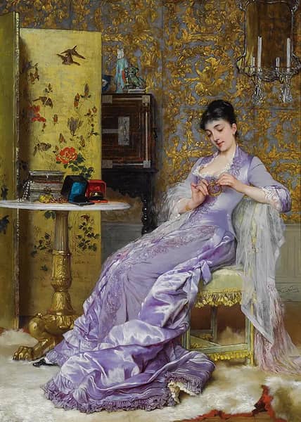 Belgian the New Bracelet by Frans Verhas | Oil Painting Reproduction