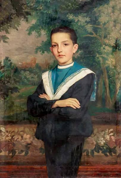 Portrait of a Youngster, 1894 by Frans Verhas | Oil Painting Reproduction