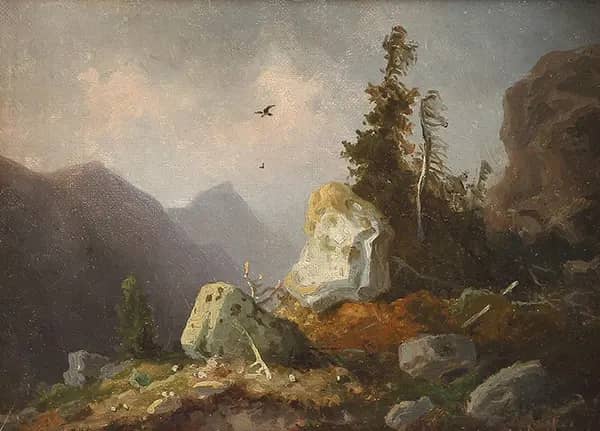 Fjellandskap by Amaldus Clarin Nielsen | Oil Painting Reproduction