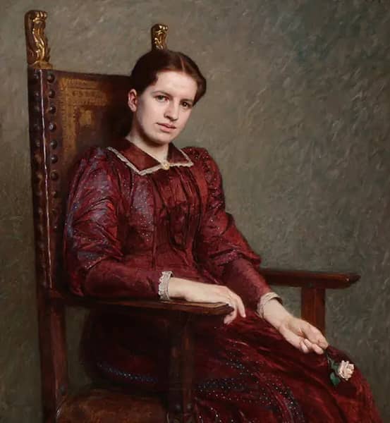 Portrait of a Young Lady by Laurits Tuxen | Oil Painting Reproduction