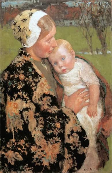 Mother and Children 1932 by Gari Melchers | Oil Painting Reproduction