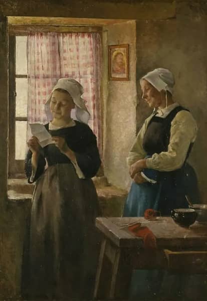 The Letter 1882 by Gari Melchers | Oil Painting Reproduction