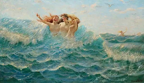 Bathing Nymphs by Hans Dahl | Oil Painting Reproduction