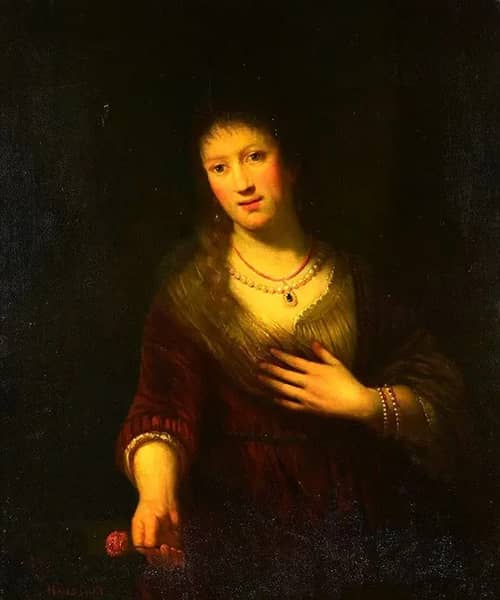 Copy of Rembrandt's Work by Hans Dahl | Oil Painting Reproduction