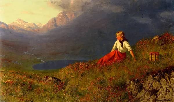 Last Rays of the Sun by Hans Dahl | Oil Painting Reproduction