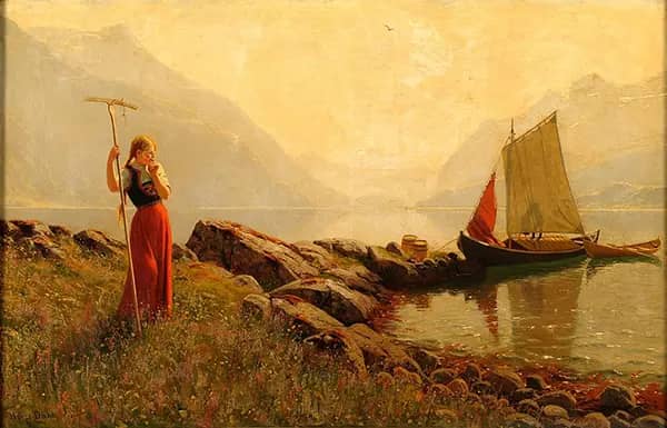 Lover's Homecoming by Hans Dahl | Oil Painting Reproduction