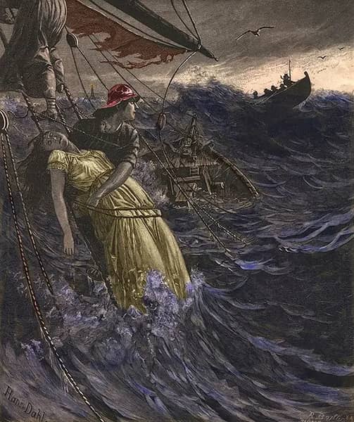 Out of Storm and Need 1881 by Hans Dahl | Oil Painting Reproduction