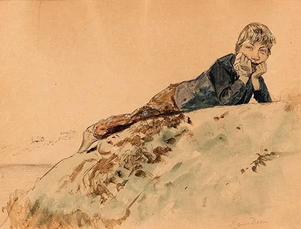 Seated Woman by Hans Dahl | Oil Painting Reproduction