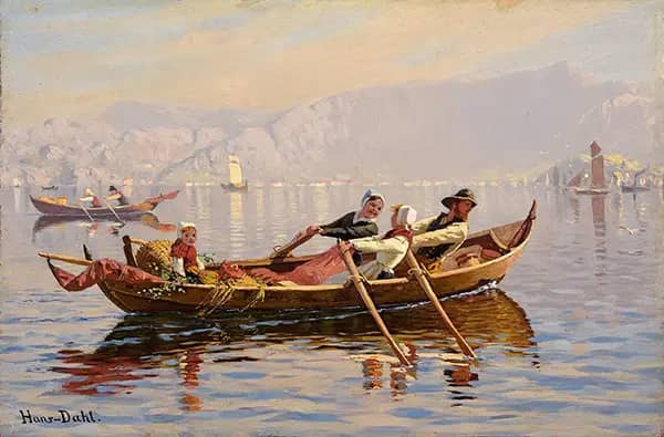 Summer Fjord by Hans Dahl | Oil Painting Reproduction