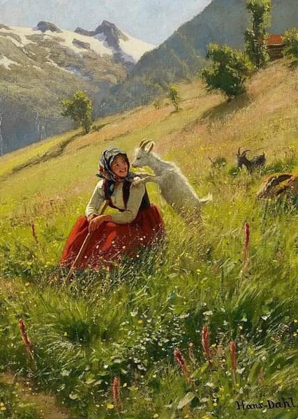 Tender Welcome by Hans Dahl | Oil Painting Reproduction