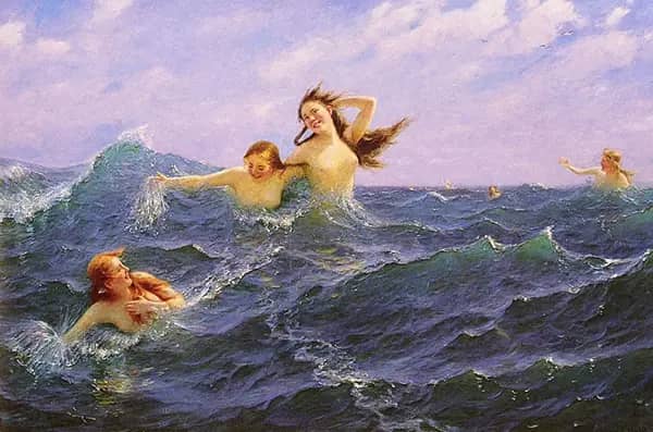The Daughters of Ran by Hans Dahl | Oil Painting Reproduction