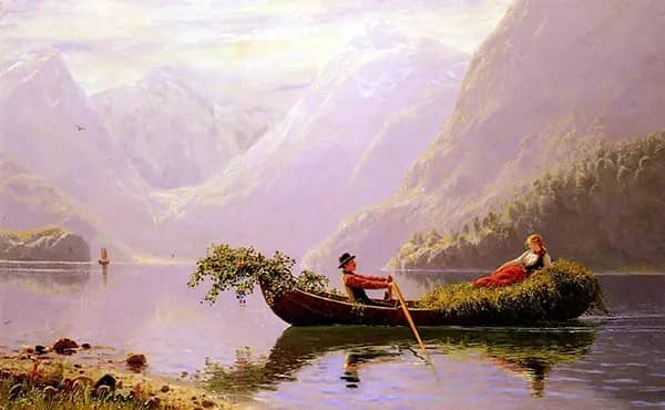 The Fjord by Hans Dahl | Oil Painting Reproduction