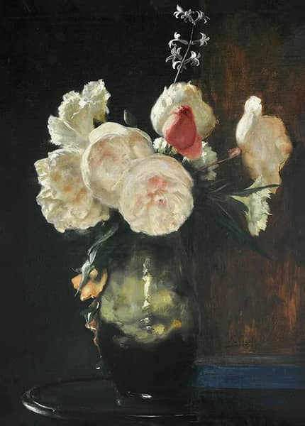Flowers, 1890 by Nikolaos Gyzis | Oil Painting Reproduction
