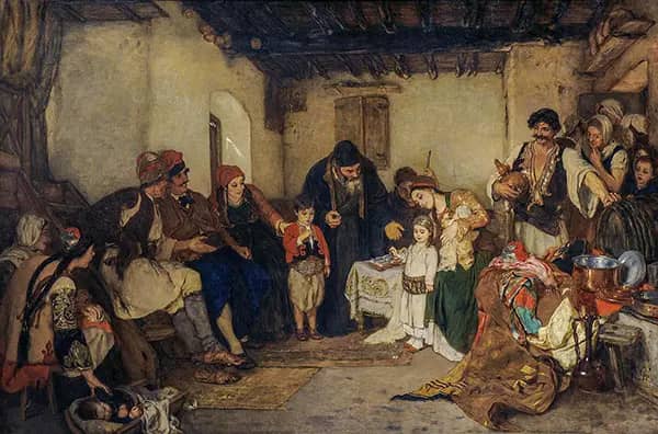 The Betrothal of the Children, 1877 | Oil Painting Reproduction