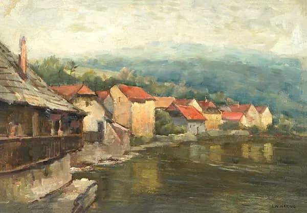 Landscape with River, 1887 | Oil Painting Reproduction