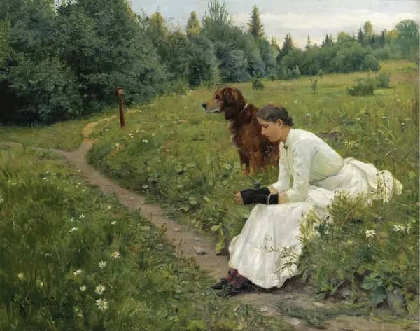 Idyll 1886 by Gerhard Munthe | Oil Painting Reproduction