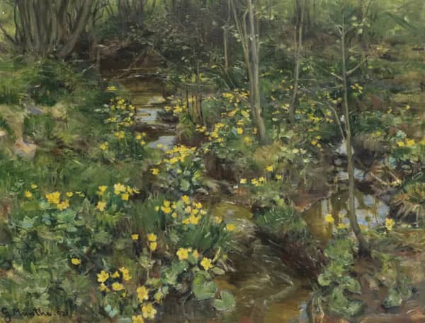 Marigolds by Gerhard Munthe | Oil Painting Reproduction