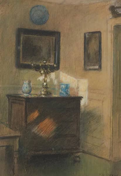 A Sunlit Interior by Patrick Adam | Oil Painting Reproduction