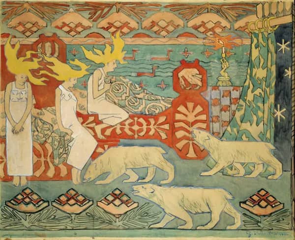 Daughters of the Northern Light Suitors | Oil Painting Reproduction