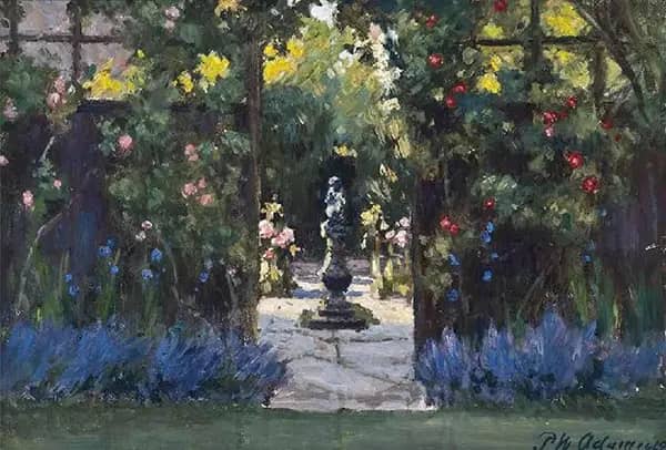 Sunlit Garden, 1928 by Patrick Adam | Oil Painting Reproduction