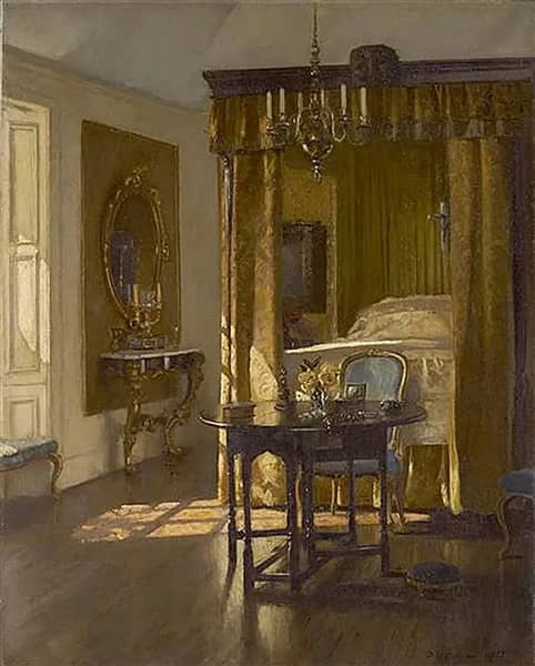 The Yellow Bed, 1917 by Patrick Adam | Oil Painting Reproduction