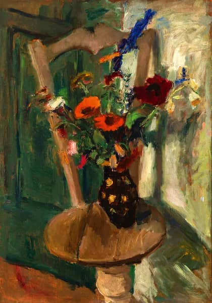 Still Life on a Chair 1935 by Elemer Vass | Oil Painting Reproduction