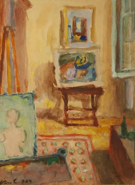 Interior 1954 by Elemer Vass | Oil Painting Reproduction