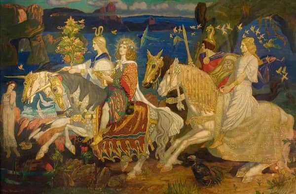 The Riders of the Sidhe by John Duncan | Oil Painting Reproduction
