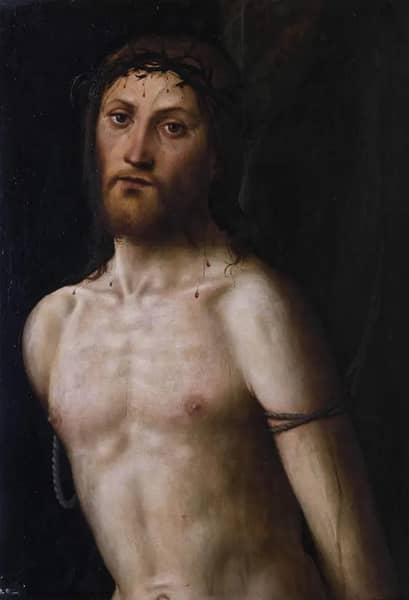 Christ Tied to the Column by Lorenzo Costa | Oil Painting Reproduction