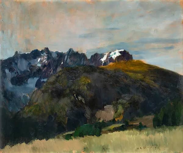 Courmayeur, 1919 by Ambrogio Antonio Alciati | Oil Painting Reproduction