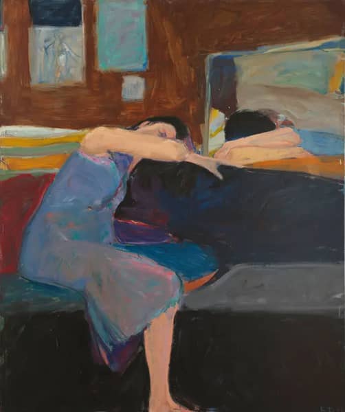 Sleeping Woman by Richard Diebenkorn | Oil Painting Reproduction